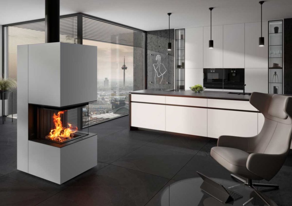 Spartherm Kaminanlage Artemis lichtgrau