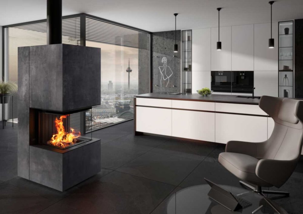 Spartherm Kaminanlage Artemis Rohstahl