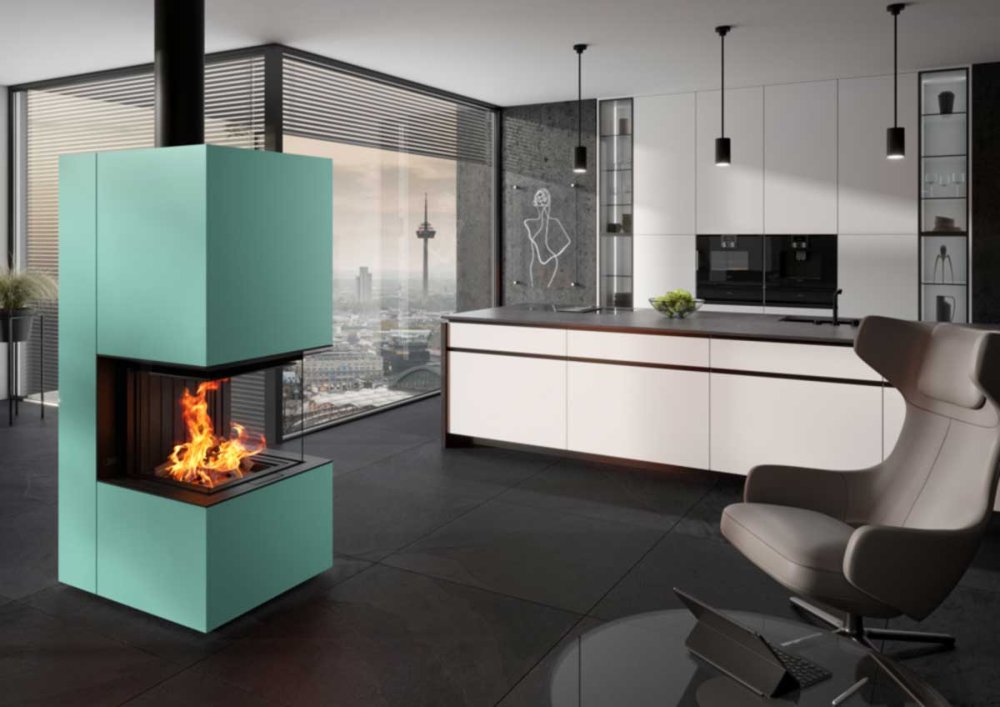 Spartherm Kaminanlage Artemis türkis