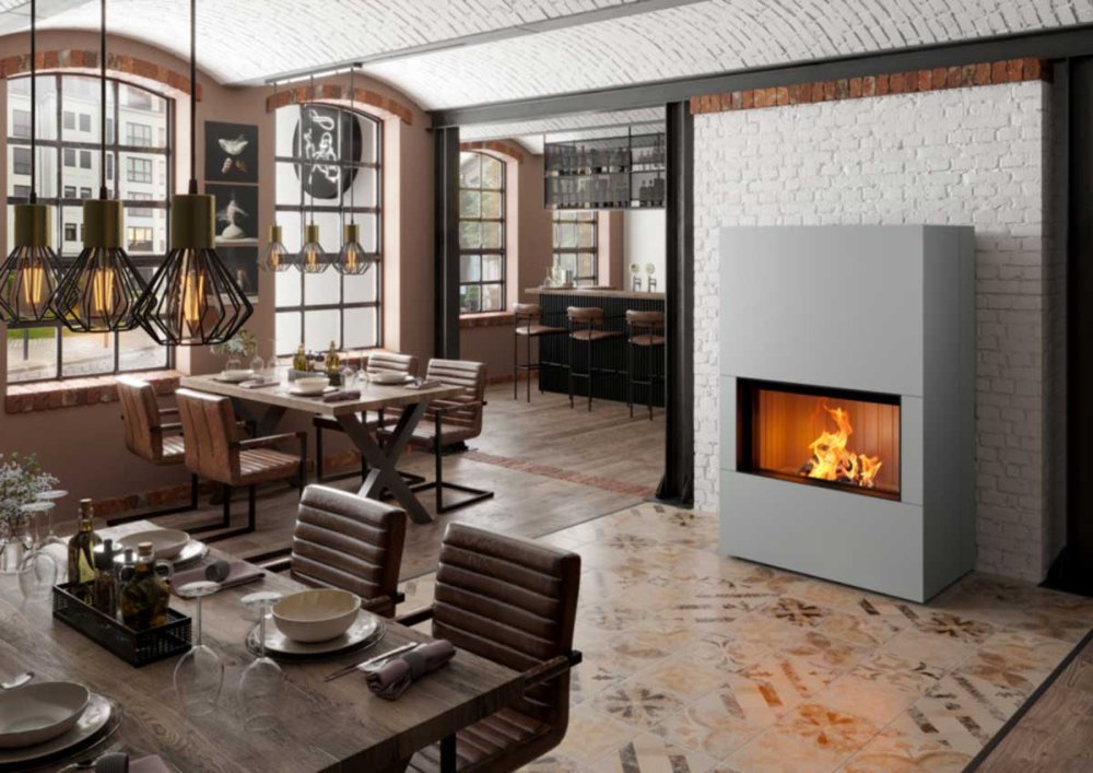 Spartherm Kaminanlage Poseidon lichtgrau