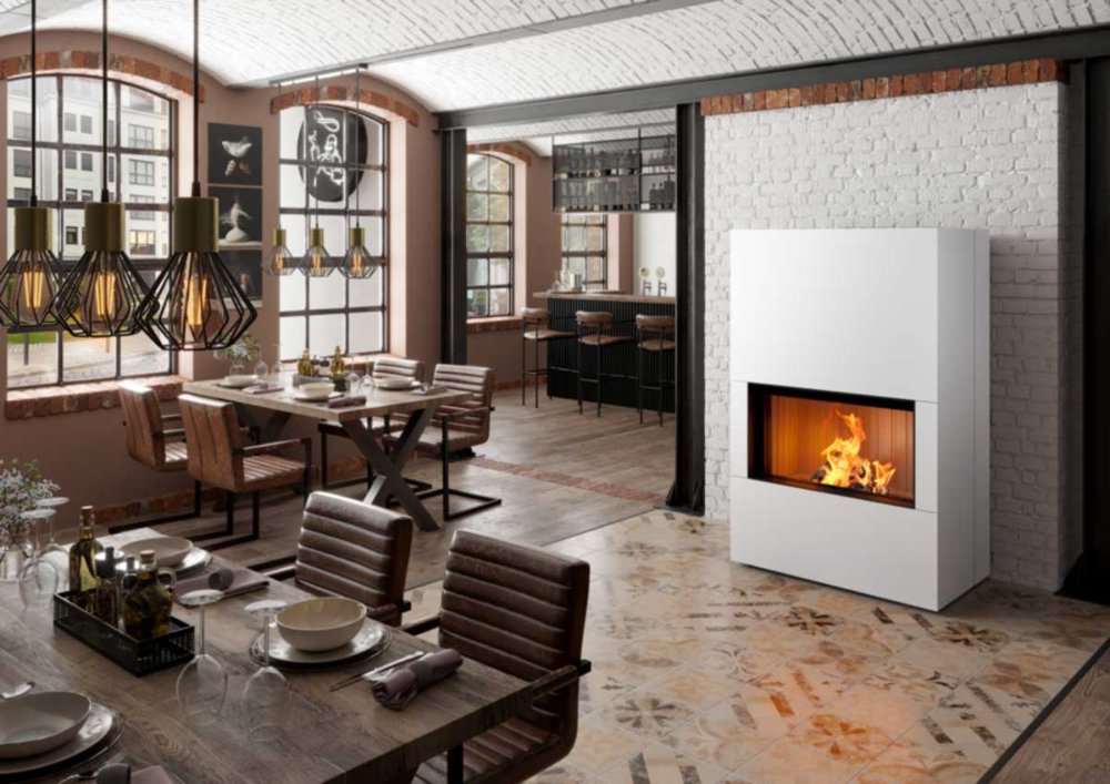 Spartherm Kaminanlage Poseidon weiß