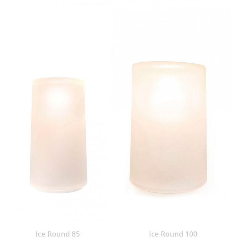 NEOZ cordless table lamp Ice Round 85 + 100