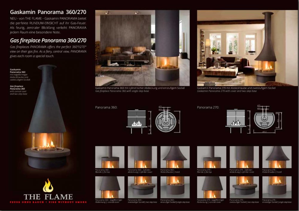 gas fireplace Panorama with options