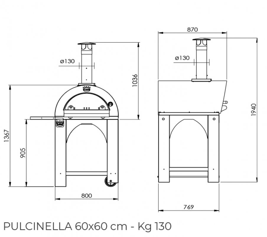 Clementi Wood Oven PULCINELLA 60x60