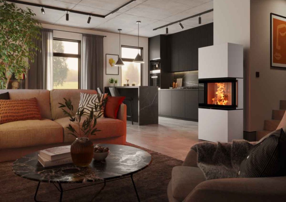 Spartherm Kaminofen Largo S weiss