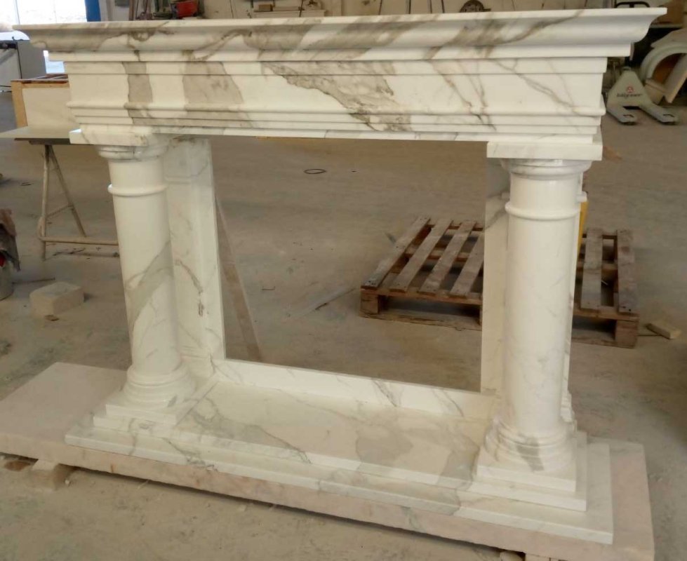 Kundenkamin Statuario