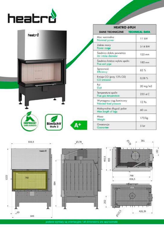 Kamineinsatz Hajduk Heatro 69LH