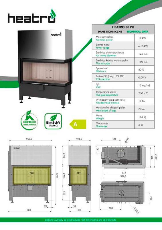 Kamineinsatz Hajduk Heatro 81PH