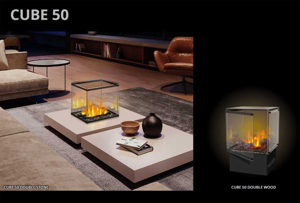 The Flame effect fire Cube 50