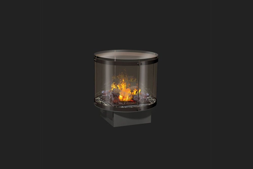 The Flame effect fire Drum